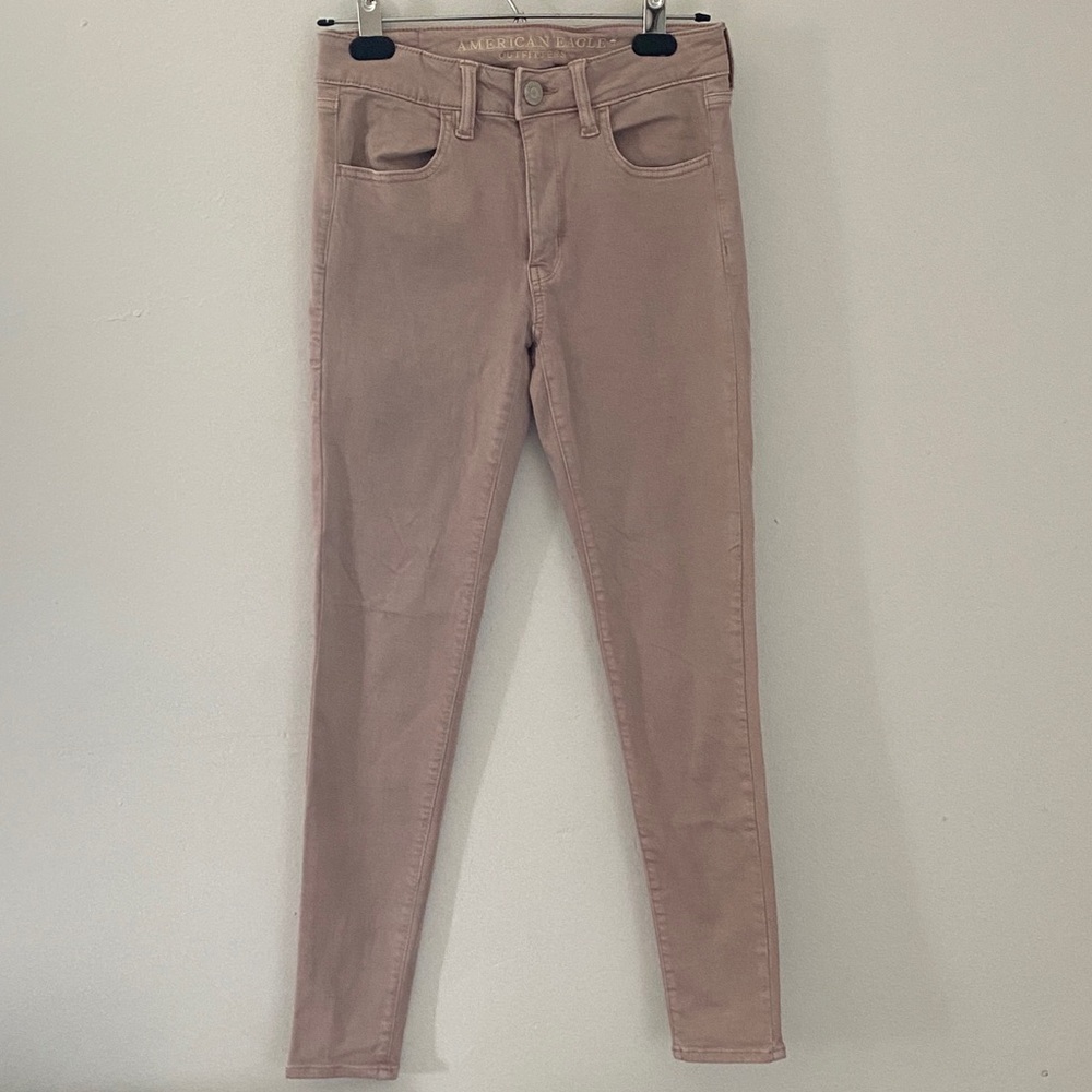High-Rise Pink Skinny Jeans